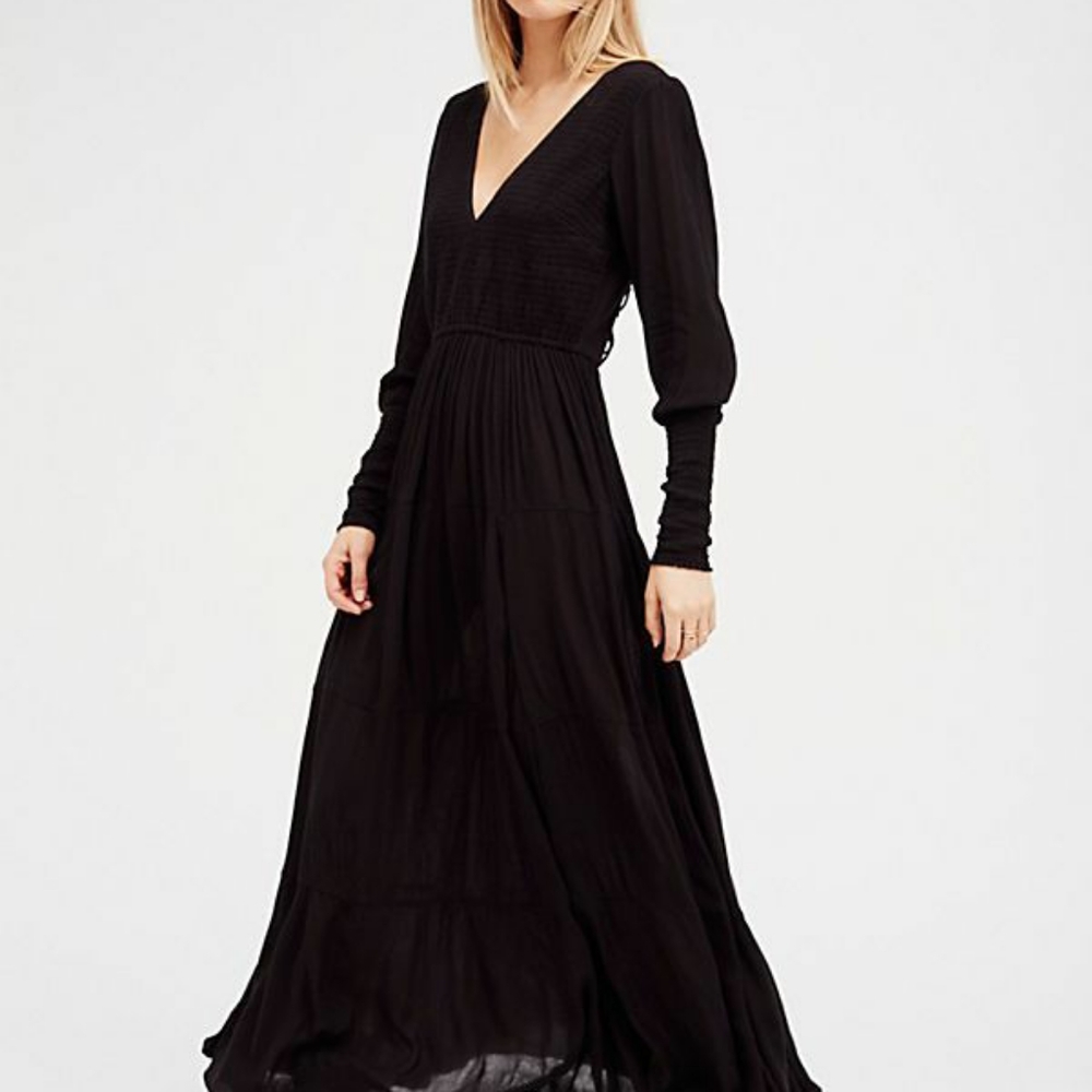 NWT FP Wednesday Maxi Black Sml - Picture 2 of 5